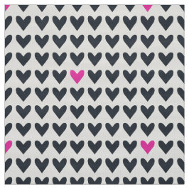 CARNIVAL - Dunkelgraue und heiß rosa Herzklopfen Stoff