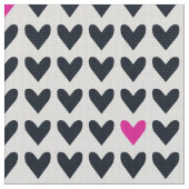 CARNIVAL - Dunkelgraue und heiß rosa Herzklopfen Stoff (Nahaufnahme)