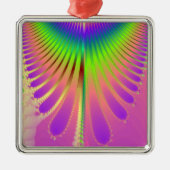 Carnival Feathers Silbernes Ornament (Vorne)