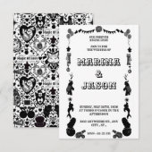Carnival festival black and white save the date (Vorne/Hinten)