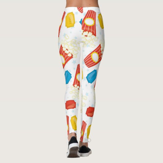 Carnival Fun: Popcorn & Ticket Print Leggings (Rückseite)