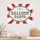 Carnival Game Sign Balloon Darts Poster (Küche)