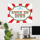 Carnival Game Sign Knoem Down Poster (Heimbüro)