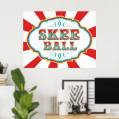 Carnival Game Sign Skee Ball Poster (Heimbüro)