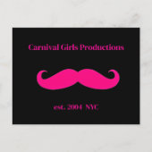 Carnival Girls Productions Mustache Postkarte (Vorderseite)