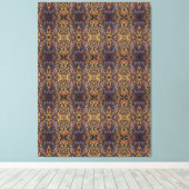 Carnival Glass Grass With Orange Mold Fungus tiled Leinwanddruck (Insitu (Holzboden))