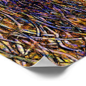 Carnival Glass Grass With Orange Mold Fungus tiled Poster (Ecke)