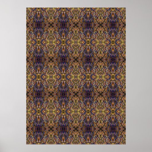 Carnival Glass Grass With Orange Mold Fungus tiled Poster (Vorne)