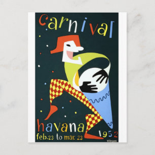 Carnival Havana Kuba Vintage Urlaubsreise Feiertagspostkarte