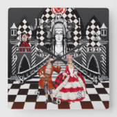 Carnival in a Magical land Quadratische Wanduhr (Vorderseite)