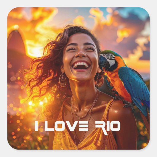 CARNIVAL IN RIO QUADRATISCHER AUFKLEBER (Vorderseite)
