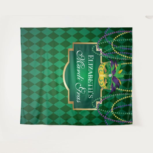 Carnival Mardi Gras Backdrop banner party Wandteppich (Vorderseite (Horizontal))