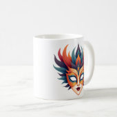 Carnival Mask Artistic Coffee Mug Kaffeetasse (VorderseiteRechts)