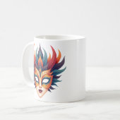 Carnival Mask Artistic Coffee Mug Kaffeetasse (Vorderseite Links)