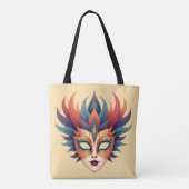 Carnival Mask Feather Art Tote Bag Tasche (Rückseite)