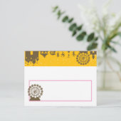 Carnival mit schriftlicher Platzkarte Postkarte (Stehend Vorderseite)