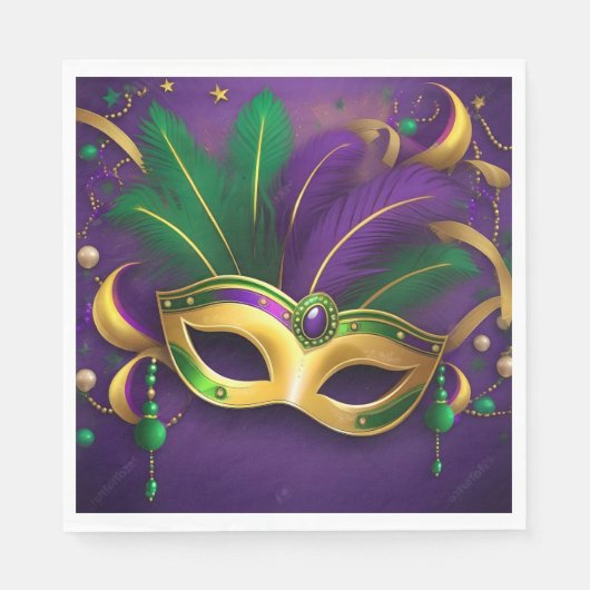 Carnival Napkins - Mardi Gras Festival Serviette (Vorderseite)