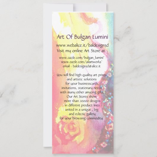 CARNIVAL NIGHT Creme Einladung (Rückseite)