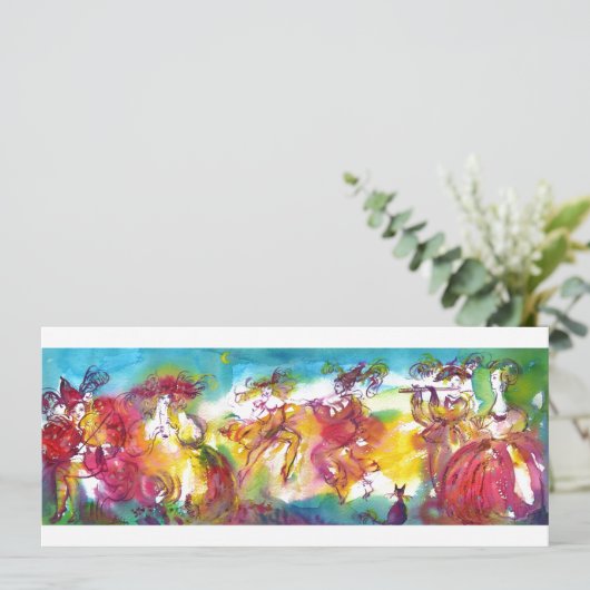 CARNIVAL NIGHT EINLADUNG (Stehend Vorderseite)