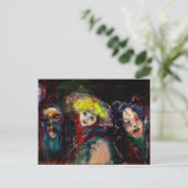 CARNIVAL NIGHT IN VENEDIG Black Einladungspostkarte (Stehend Vorderseite)