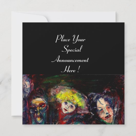 CARNIVAL NIGHT IN VENEDIG Venezianische Masquerade Einladung (Rückseite)