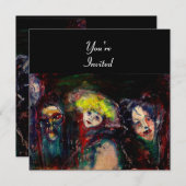 CARNIVAL NIGHT IN VENEDIG Venezianische Masquerade Einladung (Vorne/Hinten)