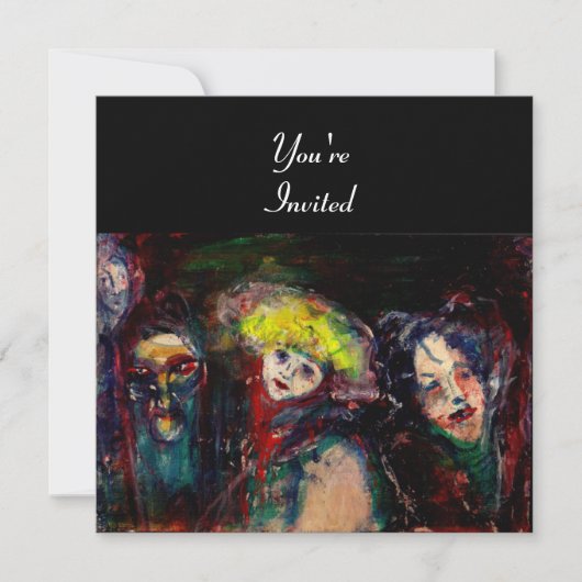 CARNIVAL NIGHT IN VENEDIG Venezianische Masquerade Einladung (Vorderseite)