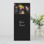 CARNIVAL NIGHT IN VENEDIG Venezianische Masquerade Einladung (Stehend Vorderseite)