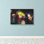 CARNIVAL NIGHT IN VENEDIG Venezianische Masquerade Leinwanddruck (Insitu (Holzboden))