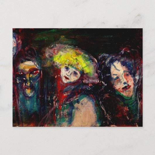 CARNIVAL NIGHT IN VENEDIG Venezianische Masquerade Postkarte (Vorderseite)