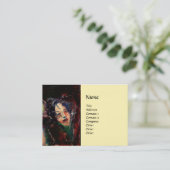 CARNIVAL NIGHT IN VENEDIG Venezianische Masquerade Visitenkarte (Stehend Vorderseite)