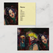 CARNIVAL NIGHT IN VENEDIG Venezianische Masquerade Visitenkarte (Vorne/Hinten)