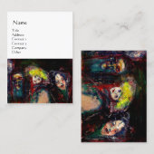 CARNIVAL NIGHT IN VENEDIG Venezianische Masquerade Visitenkarte (Vorne/Hinten)