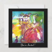 CARNIVAL NIGHT, Mardi Gras Masqureade, Tanz, Musik Einladung (Rückseite)