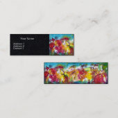 CARNIVAL NIGHT Music Masquerade Dancer Black Paper Mini Visitenkarte (Vorne/Hinten)