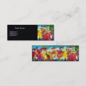 CARNIVAL NIGHT Music Masquerance Dance Black Paper Mini Visitenkarte (Vorne/Hinten)