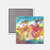 CARNIVAL NIGHT / Venezianische Masquerade, Tanzmus Magnet (Vorderseite/Rückseite)