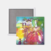 CARNIVAL NIGHT / Venezianische Masquerade, Tanzmus Magnet (Vorderseite/Rückseite)