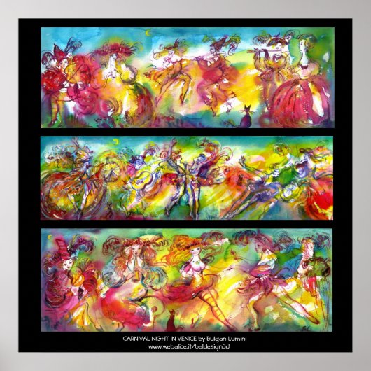 CARNIVAL NIGHT / Venezianische Masquerade, Tanzmus Poster (Vorne)