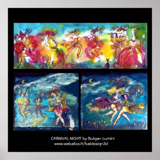 CARNIVAL NIGHT / Venezianische Masquerade, Tanzmus Poster (Vorne)