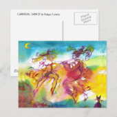 CARNIVAL NIGHT / Venezianische Masquerade, Tanzmus Postkarte (Vorne/Hinten)