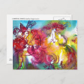 CARNIVAL NIGHT / Venezianische Masquerade, Tanzmus Postkarte (Vorne/Hinten)