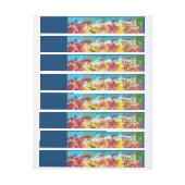 CARNIVAL NIGHT / Venezianische Masquerade, Tanzmus Rundum-Adressaufkleber (Bogen)