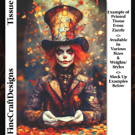 Carnival Noir Autumn Mad Hatter DW8BF Decoupage Seidenpapier