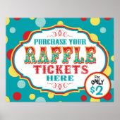 Carnival oder Circus Raffle Ticket Booth Sign Poster (Vorne)