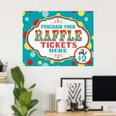Carnival oder Circus Raffle Ticket Booth Sign Poster (Heimbüro)