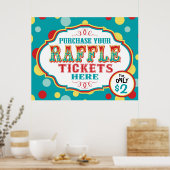 Carnival oder Circus Raffle Ticket Booth Sign Poster (Küche)