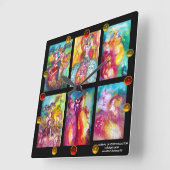 CARNIVAL OF VENICE COLLECTION Tanztheater Quadratische Wanduhr (Winkel)
