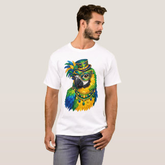 Carnival Parrot Colorful Graphic T-Shirt