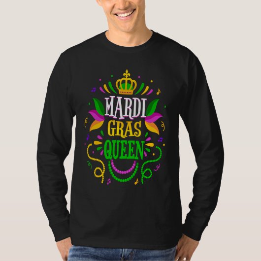 Carnival Party Confetti Outfit  Mardi Gras Queen C T-Shirt (Vorderseite)